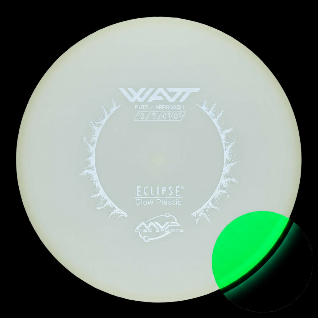 MVP Eclipse Watt glow putter in premium glow-in-the-dark plastic