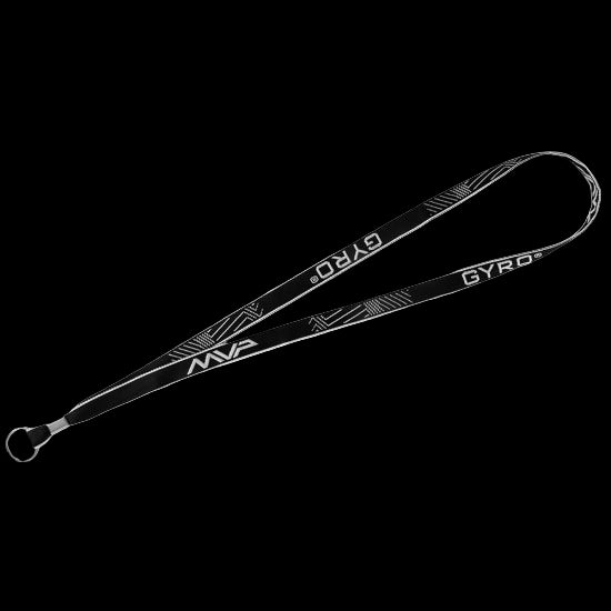 MVP Lanyard black strap with MVP Disc Sports logo and metal clasp