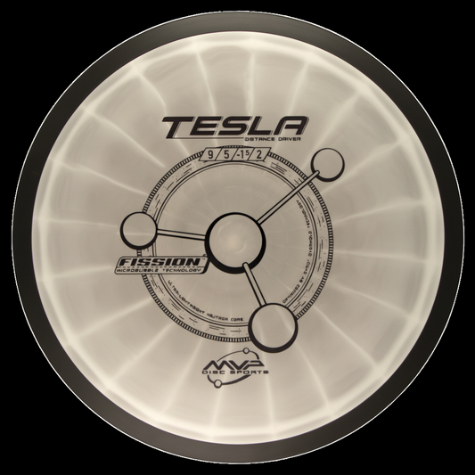 MVP Fission Tesla distance driver in lightweight Fission plastic for glide and control
