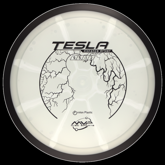 MVP Proton Tesla distance driver in translucent premium Proton plastic for controlled power and accuracy