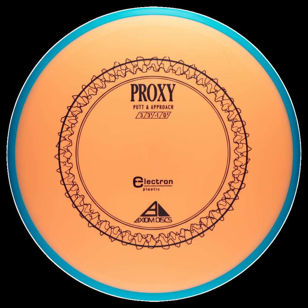 Axiom Electron Proxy straight putter and approach disc in premium baseline plastic