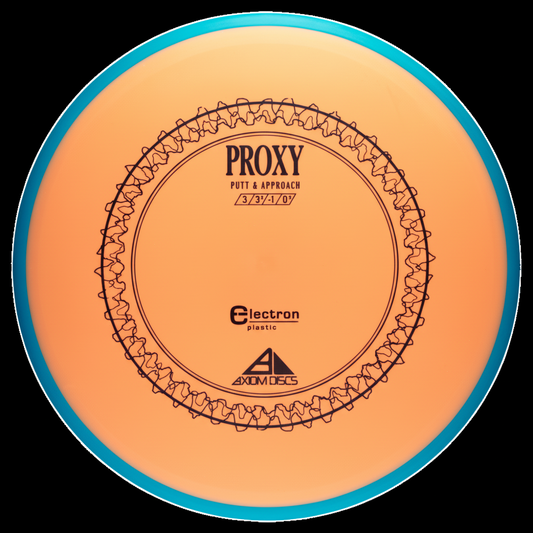 Axiom Electron Proxy straight putter and approach disc in premium baseline plastic