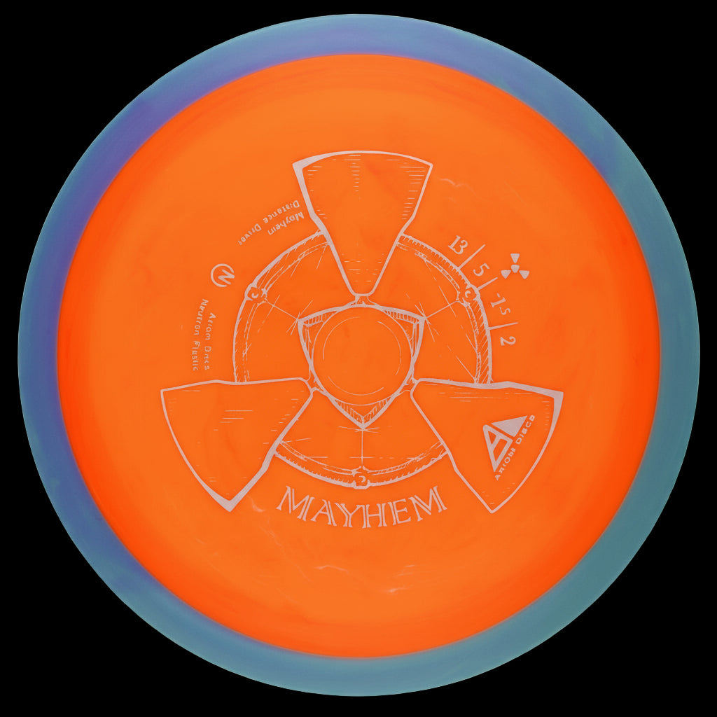 Axiom Neutron Mayhem distance driver in premium two-tone Neutron plastic for maximum distance and control