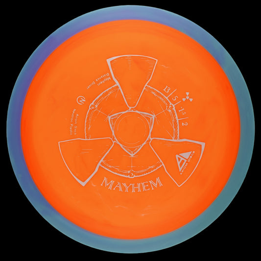 Axiom Neutron Mayhem distance driver in premium two-tone Neutron plastic for maximum distance and control