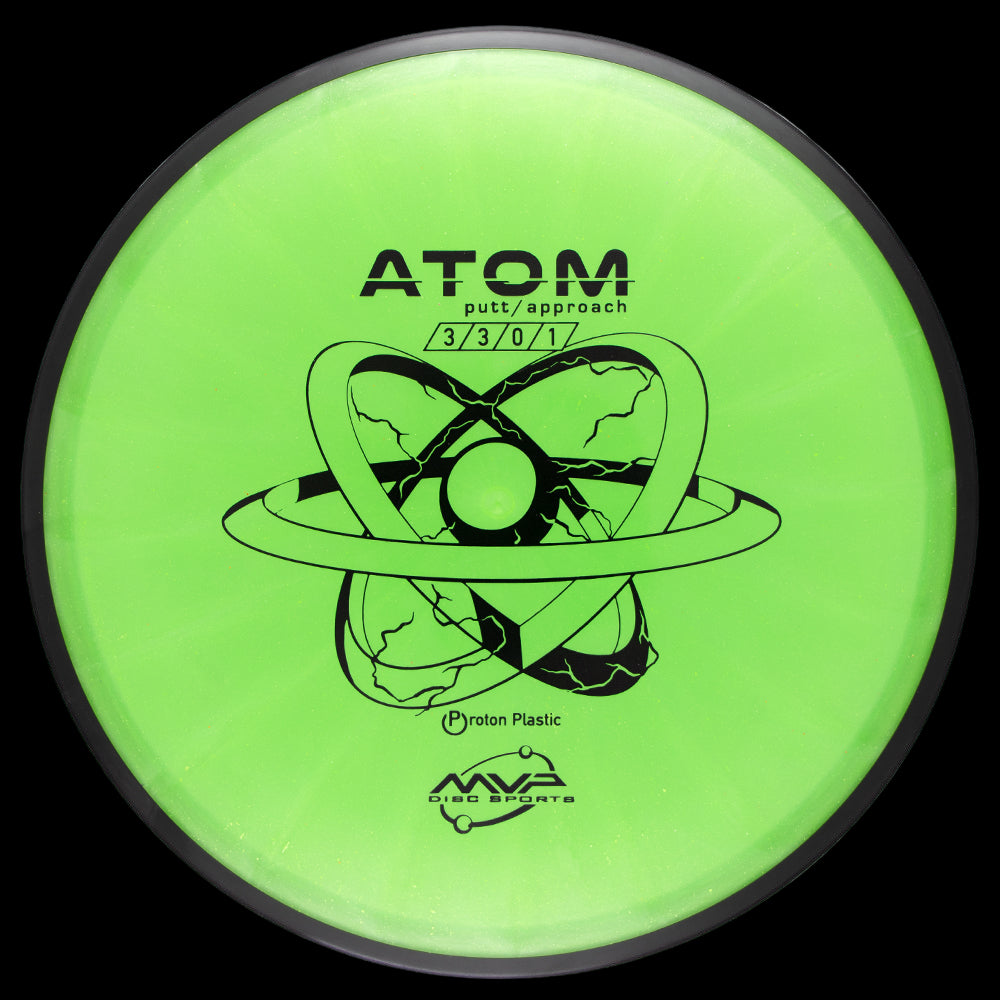 MVP Proton Atom putter in durable translucent plastic for accurate putting and approach shots