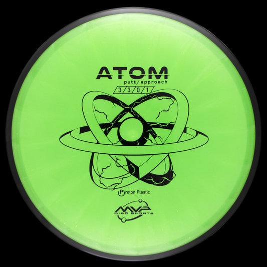 MVP Proton Atom putter in durable translucent plastic for accurate putting and approach shots