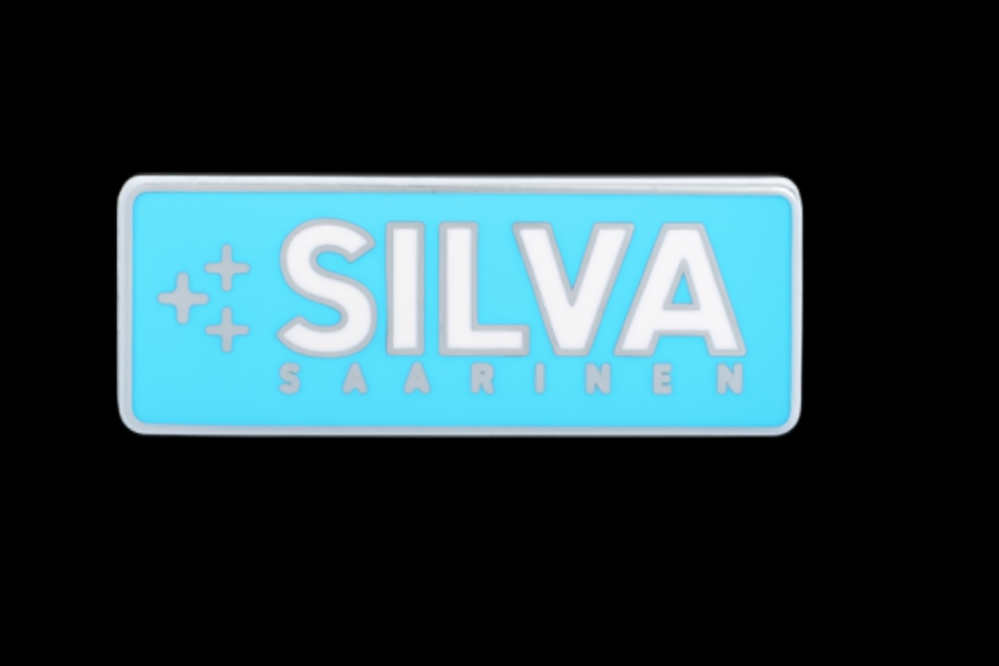 Silva Saarinen logo on a blue background