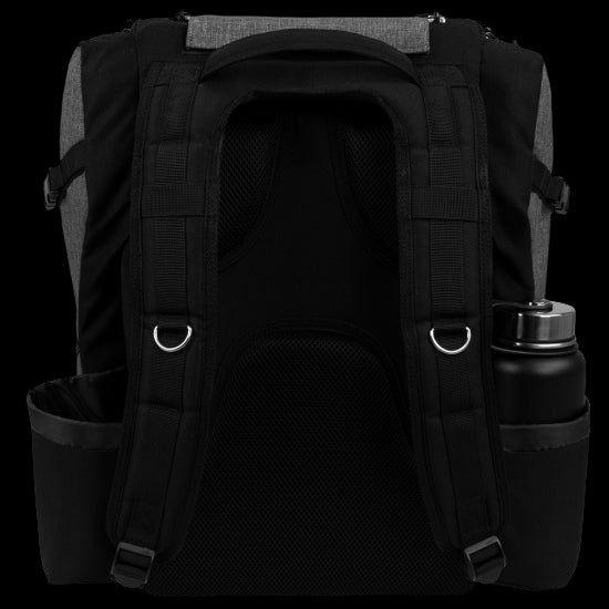 Axiom Voyager Lite Heather Gray disc golf backpack with lightweight ripstop material