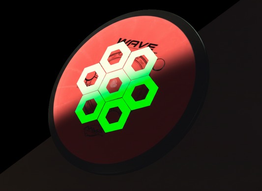 Hive Firefly Glow Vinyls Aqua – glow disc golf stickers for night play