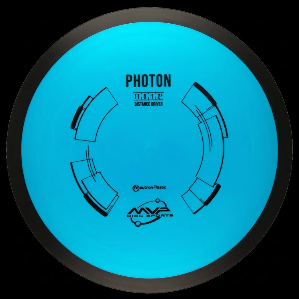 Blue MVP Neutron Photon distance driver with black rim and technical stamp design