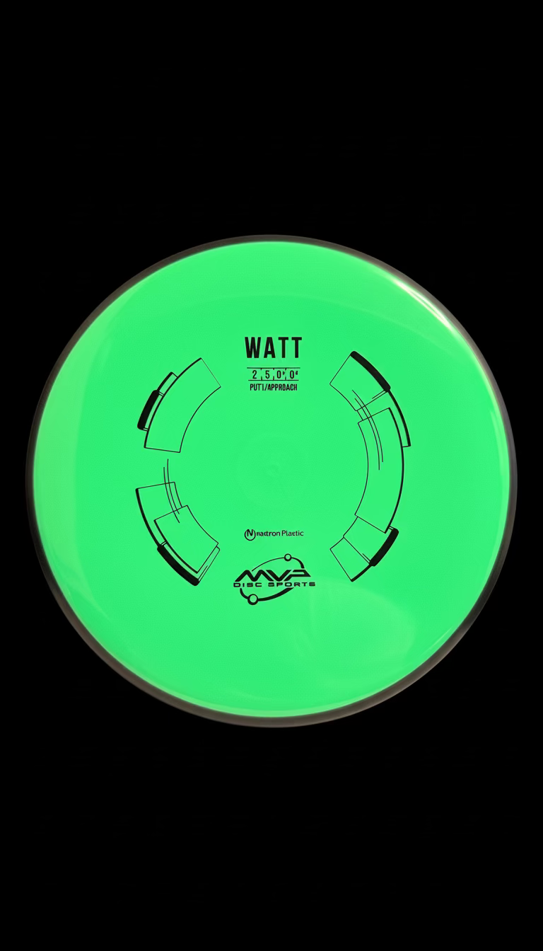 MVP Neutron Watt disc — green Neutron plastic putt & approach disc, 2 | 5 | 0 | 0.5 flight numbers
