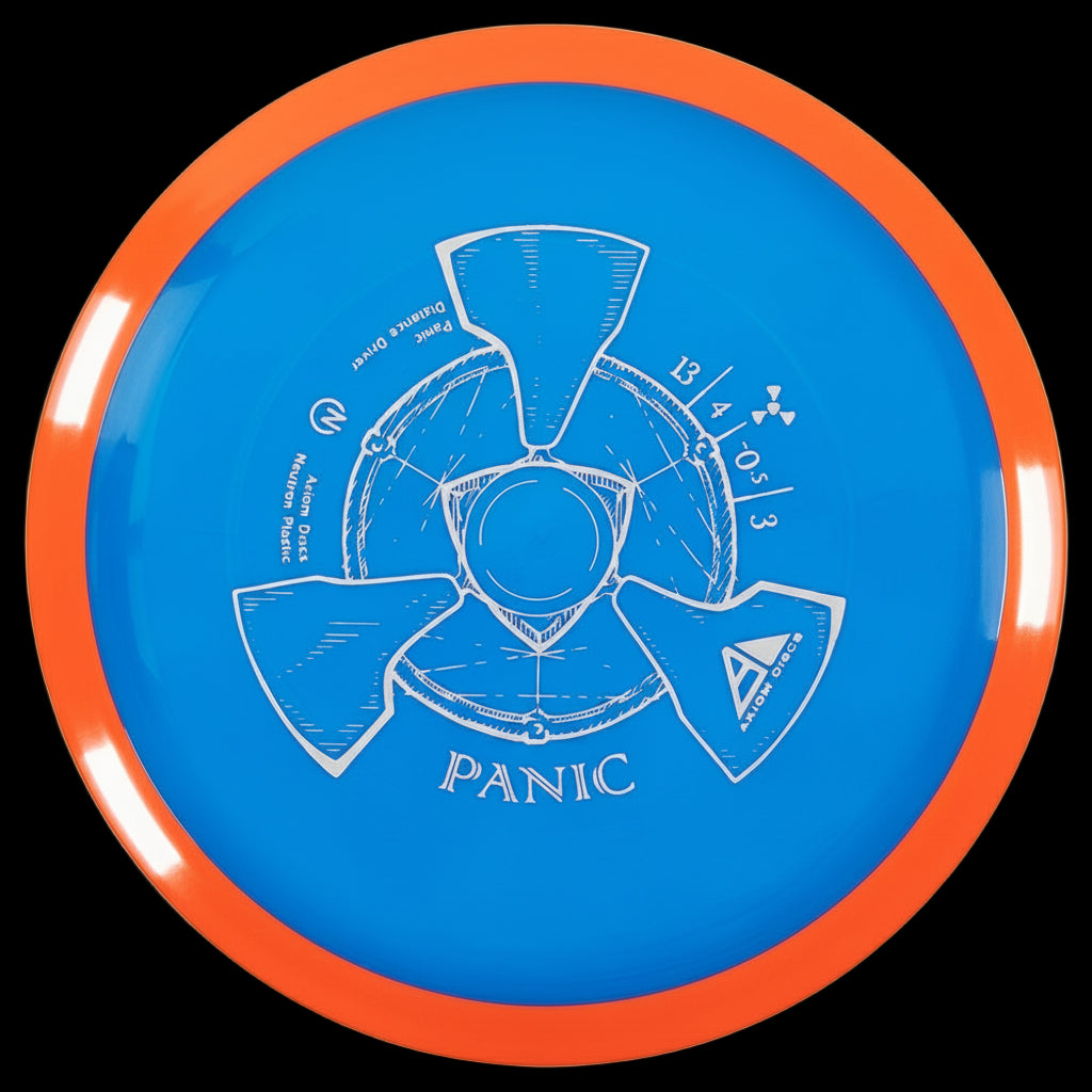 Axiom Neutron Panic overstable distance driver in premium two-tone Neutron plastic for wind resistance and control