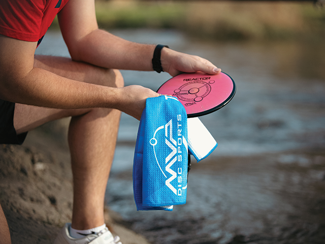 MVP Sublimated Towel – premium microfiber disc golf towel with logo design